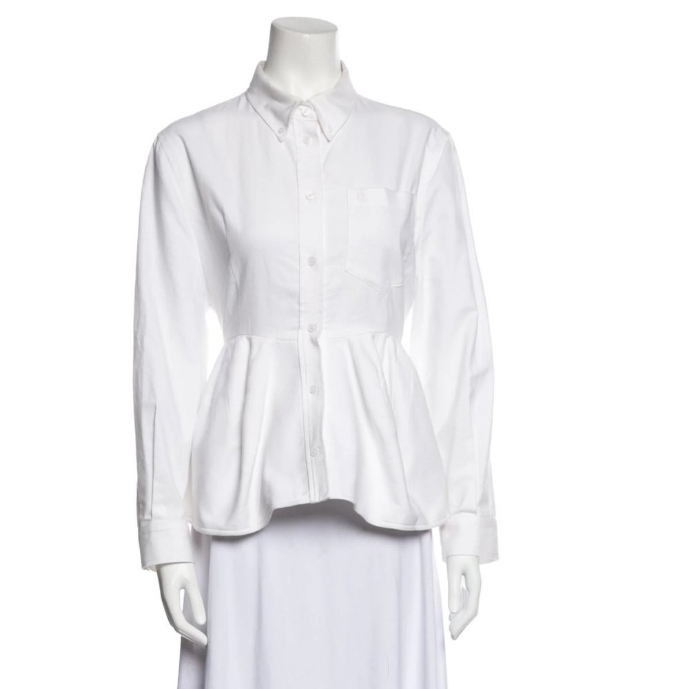 Pushbutton Structured White Button Up - image 1